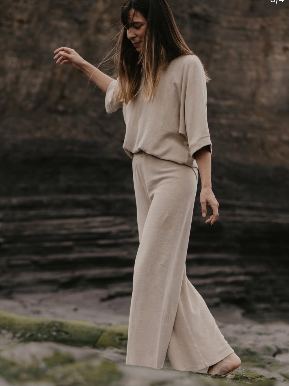 The Simple Folk - Ivory Terry Cotton Top - size 4